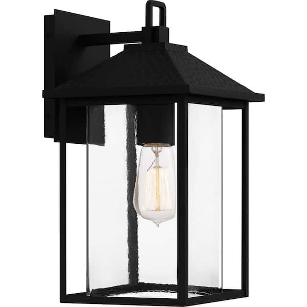 Fletcher 1-Light Earth Black Outdoor Wall Lantern Sconce