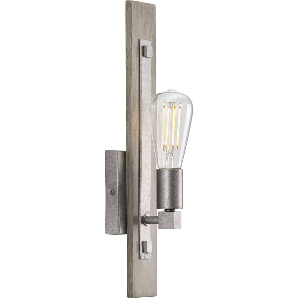 Hemsworth Rustic Nickel 16.75" Dimmable Direct Wired Sconce