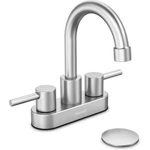 Stainless Steel Bathroom Faucets in Nickel, Double Console Sink, 'Legs', 'Basin', ' Basin and Leg Combo