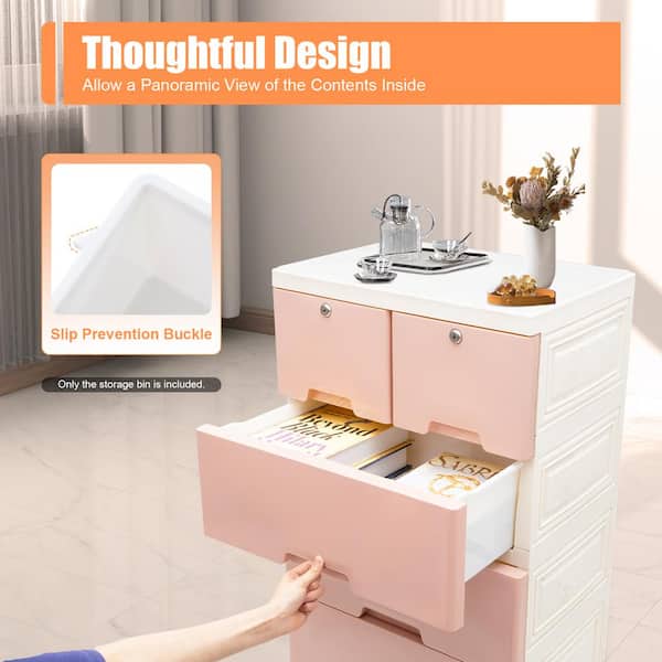 plastic dresser pink Amazon.com: Yardwe Pink Plastic Storage Drawers 3-Layer Clear Drawer Organizer Box for Desktop Makeup and Stationery Storage 9.06X6.89X5.31 Inches Dustproof Unit : Home & Kitchen