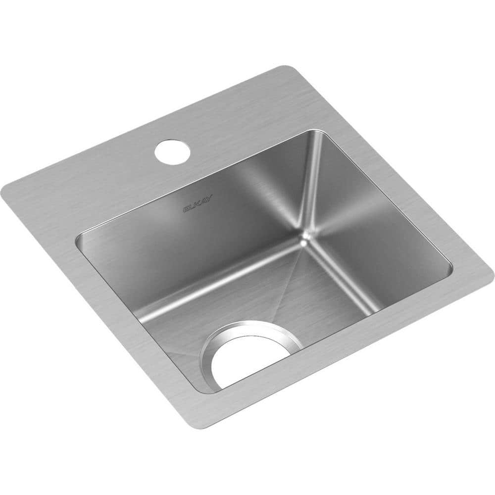 Buy Crosstown Stainless Steel 15 in. Single Bowl Dual Mount Kitchen
