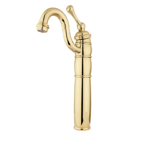 Kingston Brass Heritage Single Handle Vessel Sink Faucet in Polished Brass