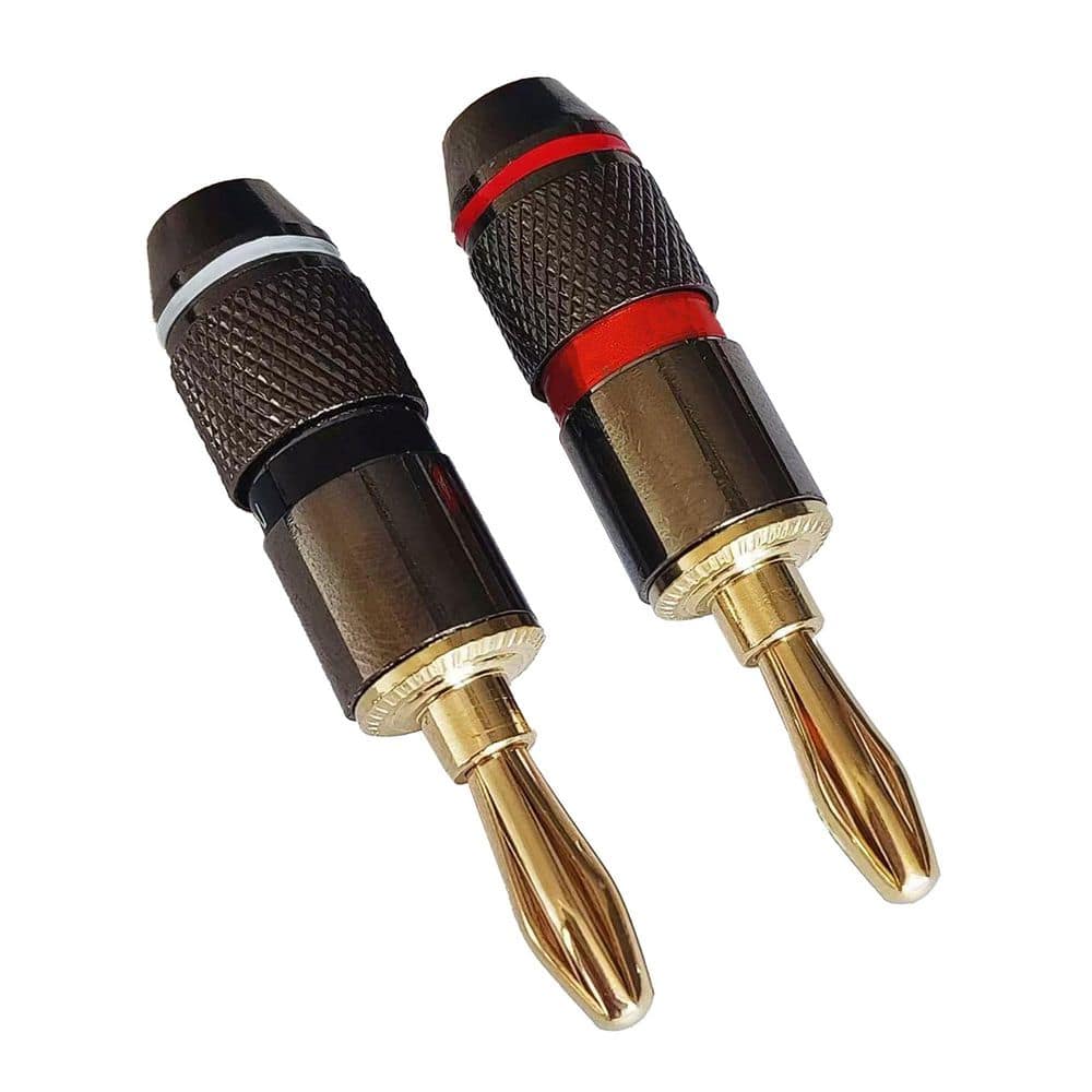 Banana Plugs in Black, Gold Plated Pure Copper, Closed Screw Type for Speaker Wire, Amplifiers & Sound System (12-Pack) price history on PriceWatchPro