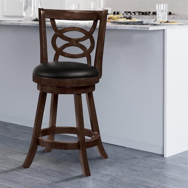 Benjara 37 5 In Brown And Black High, What Size Bar Stool For 33 Inch Counter