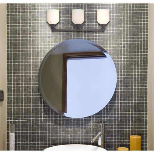 Melrose 3-Light Bronze Vanity Fixture with Opal Glass Shades