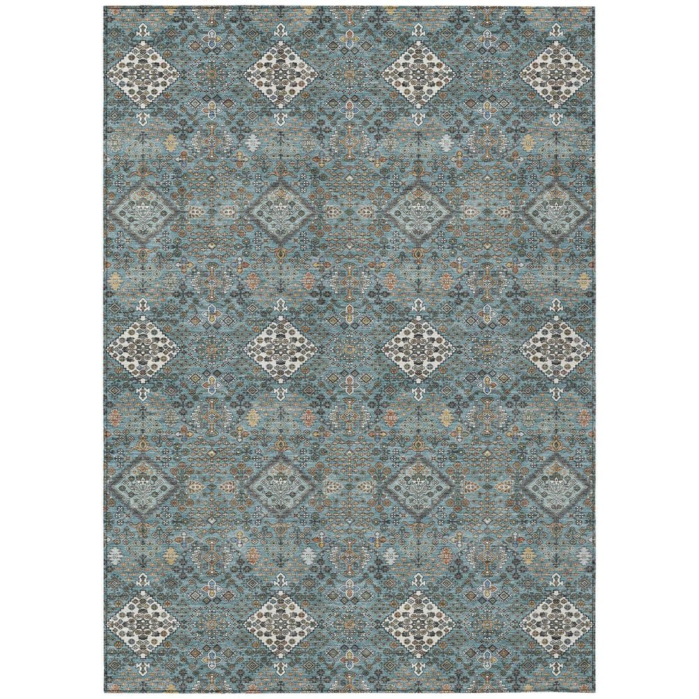 Chantille Machine Washable Indoor/Outdoor Abstract ACN2478 Teal 9 ft. x 12 ft. Area Rug price history on PriceWatchPro