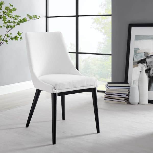 Viscount Fabric Dining Chair in White