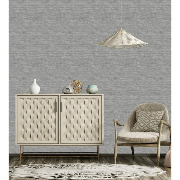 Walls Republic Grey Horizontal Water Ripple Print Non Woven Non-Pasted Textured Wallpaper 57 Sq. Ft.