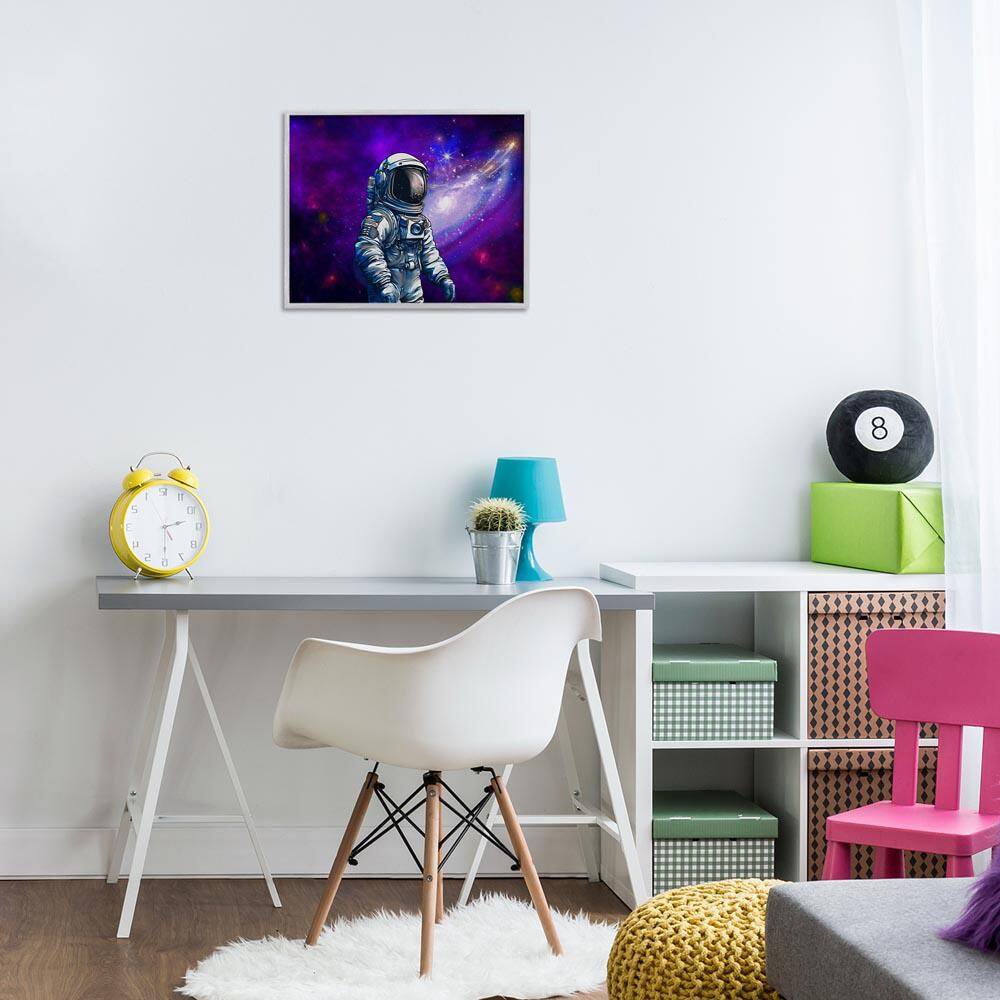 Astronaut with Swirling Galaxy by Jesse Keith Gray Framed Abstract Giclee Art Print 16 in. x 20 in. price history on PriceWatchPro