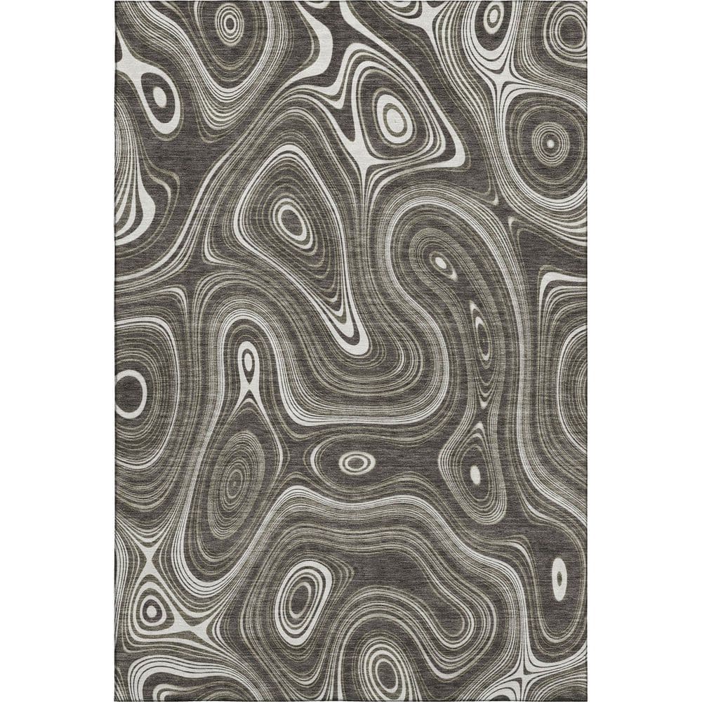 Mayfield Premium Machine Washable Abstract AMF2097 Gray 10 ft. x 14 ft. Area Rug price history on PriceWatchPro