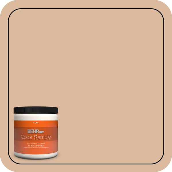 BEHR PREMIUM PLUS 8 oz. #PPU3-09 Pumpkin Cream Flat Interior