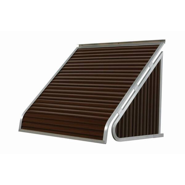 NuImage Awnings 3 ft. 3500 Series Aluminum Window Fixed Awning (24 in. H x 20 in. D) in Brown