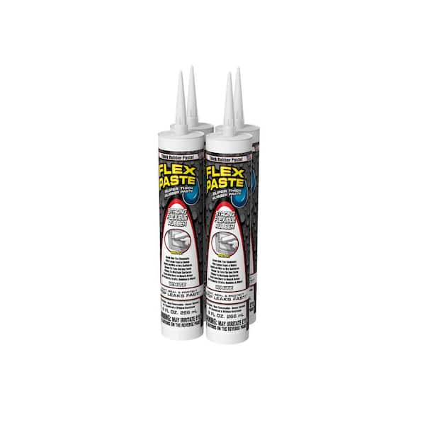 Flex Paste 9 fl. Oz. White All Purpose Strong Flexible Watertight  Multipurpose Sealant (4-Pack)