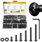 106-Piece Hex Cap Nuts & Bolts Set, Assortment With Storage