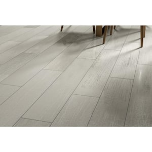 Yakedo Ivory 7.76 in. x 46.89 in. Matte Porcelain Wood Look Floor and Wall Tile (10.18 sq. ft./Case)