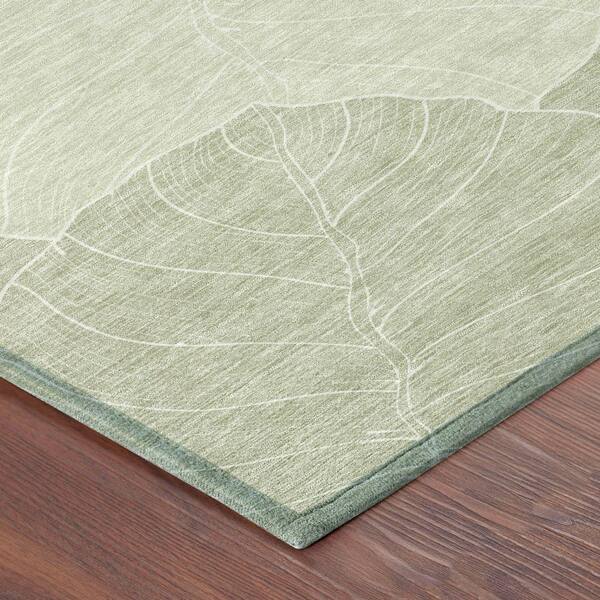 Chantille Machine Washable Indoor/Outdoor Abstract ACN2506 Celery 3 ft. x 4 ft. Area Rug