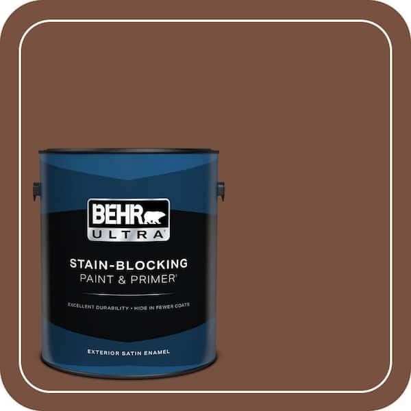 BEHR ULTRA 1 gal. #240F-7 Root Beer Satin Enamel Exterior Paint & Primer