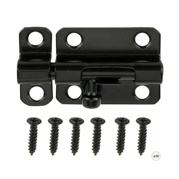 2-1/2 in. Black Barrel Bolt (10-Count)