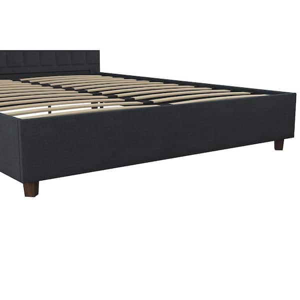 Novogratz Brittany Blue Linen Queen Upholstered Bed 4191639N