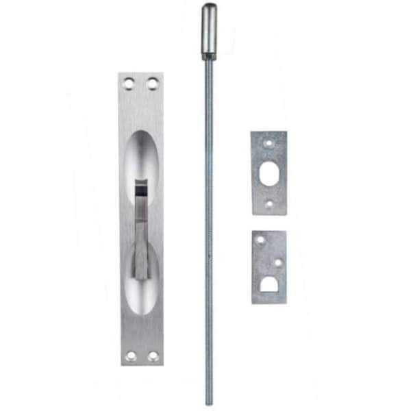 Taco 1/2 in. Bright Chrome Security Surface Flush Bolt