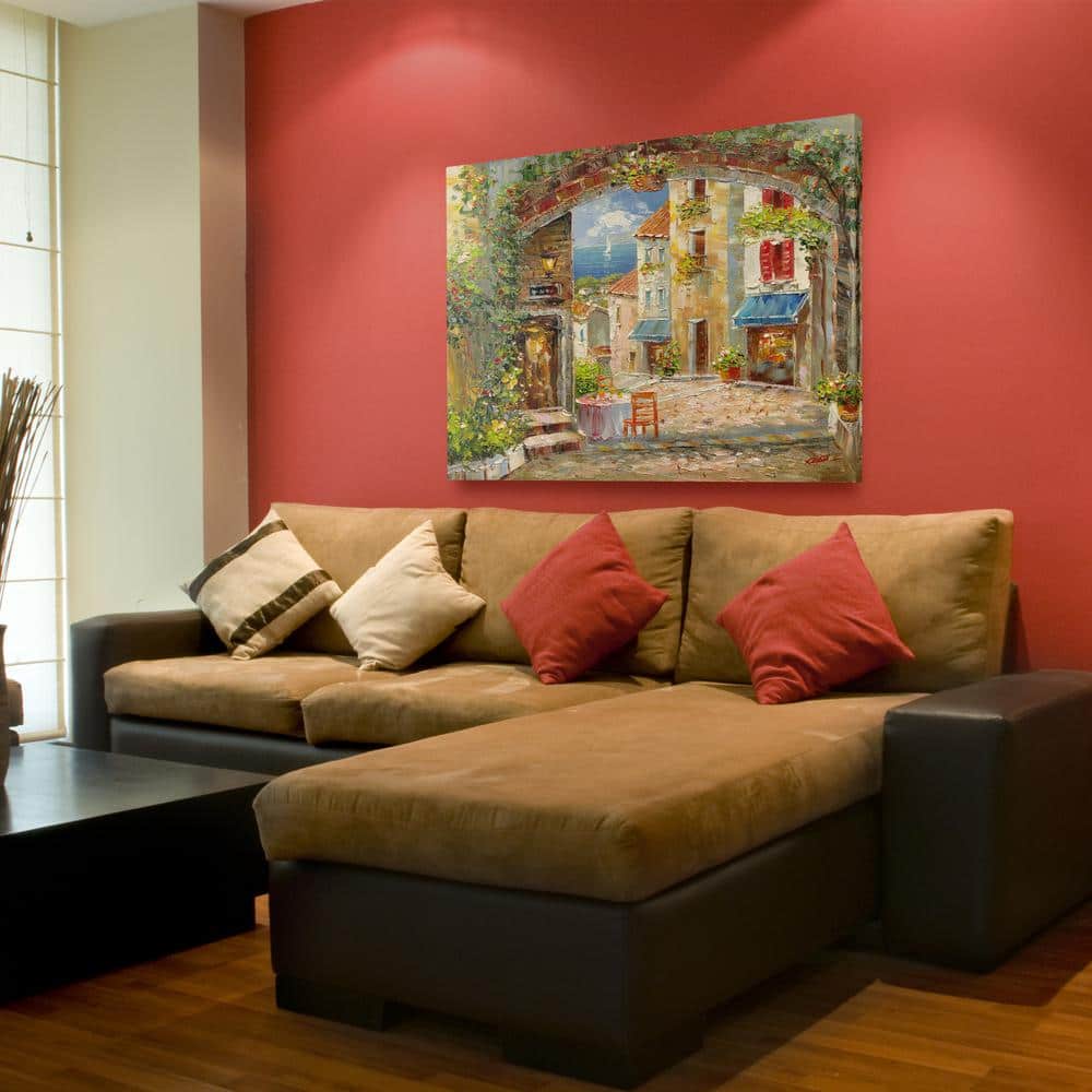 Capri Isle Impressionist Landscape Canvas Painting