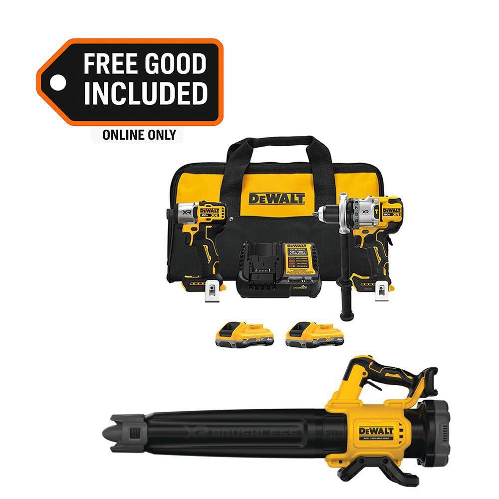20-Volt MAX Lithium-Ion Cordless 2-Tool Combo Kit and Cordless Handheld Blower with (2) 4 Ah Batteries Charger & Kit Bag price history on PriceWatchPro