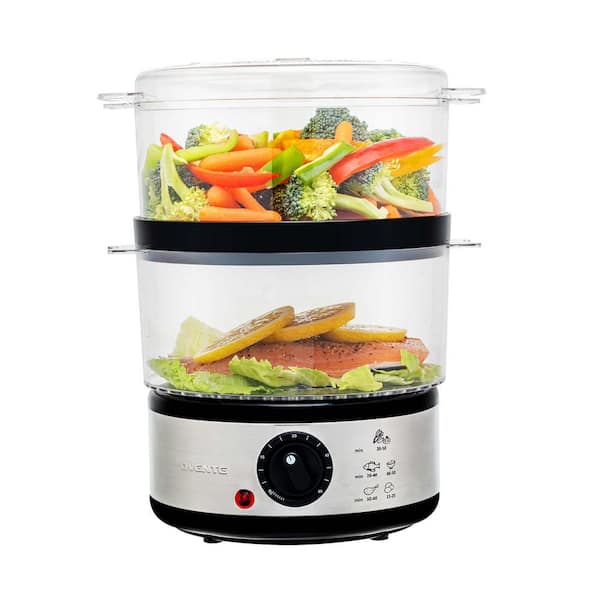 Photo 1 of  2-Tier Food Steamer with Stainless Steel Base and Plastic Containers