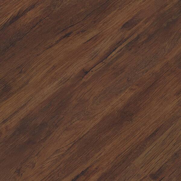 Dark Mahogany Rigid Core Luxury Vinyl Plank - Cork Back