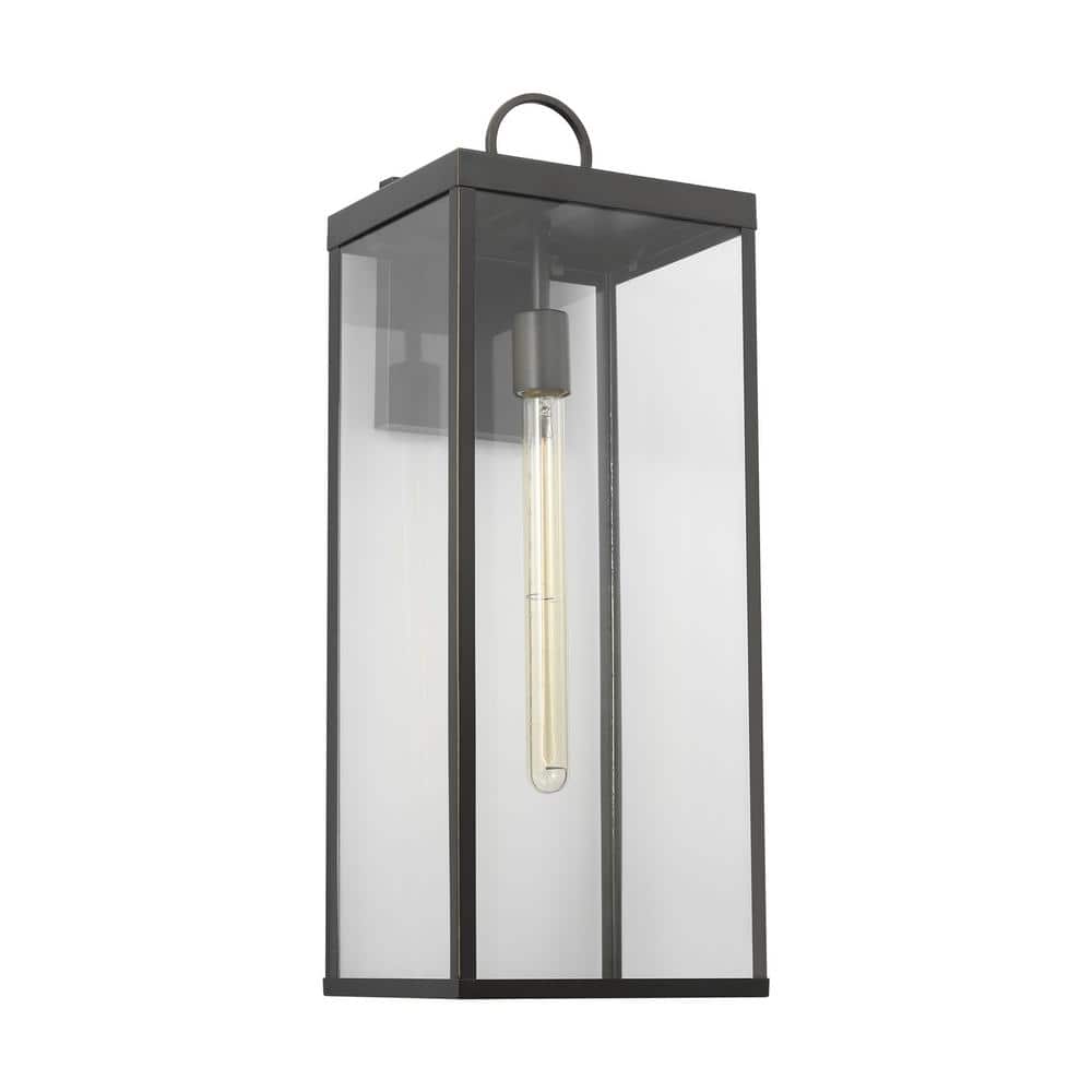 Howell 24.25 in. Antique Bronze Outdoor Hardwired Wall Lantern Sconce with White/Clear Glass and No Bulb Included price history on PriceWatchPro