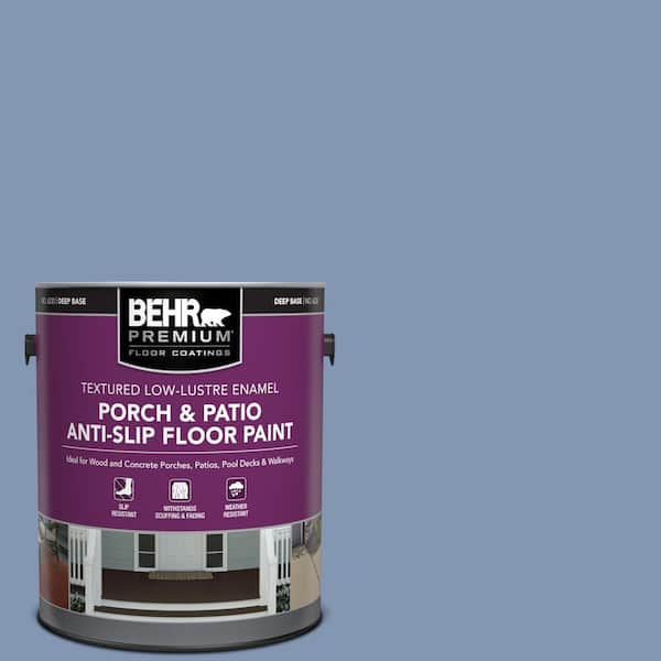 BEHR PREMIUM 1 gal. #S530-4 Jet Set Textured Low-Lustre Enamel Interior/Exterior Porch and Patio Anti-Slip Floor Paint