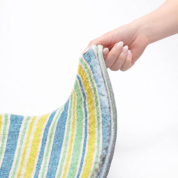 Dream Shag Premium Machine Washable Abstract ADS531 Yellow 2 ft. x 3 ft. Accent Rug