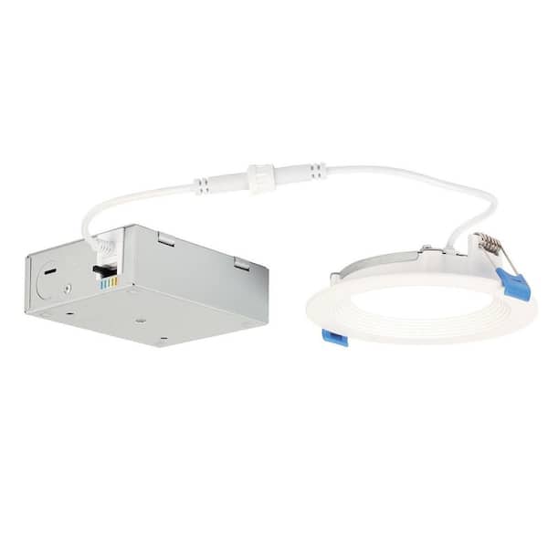 Westinghouse Slim 4 in. Selectable New Construction and Remodel Recessed Integrated LED Kit for Shallow Ceiling - IC Rated