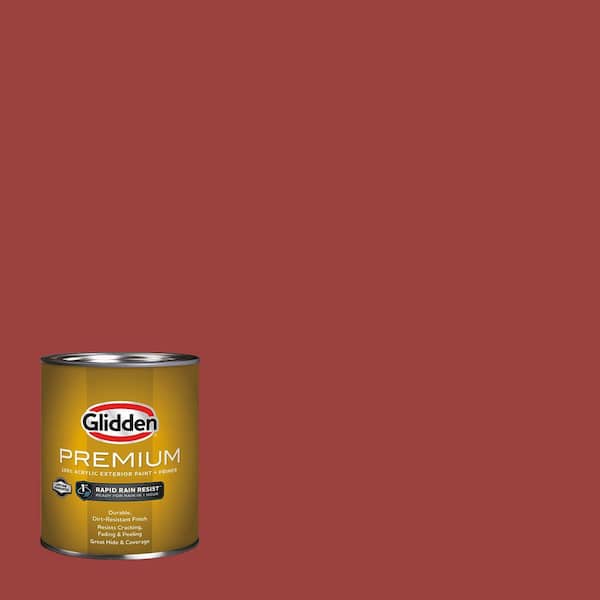 Glidden Premium 1 qt. PPG1055-6 Barn Door Satin Exterior Latex