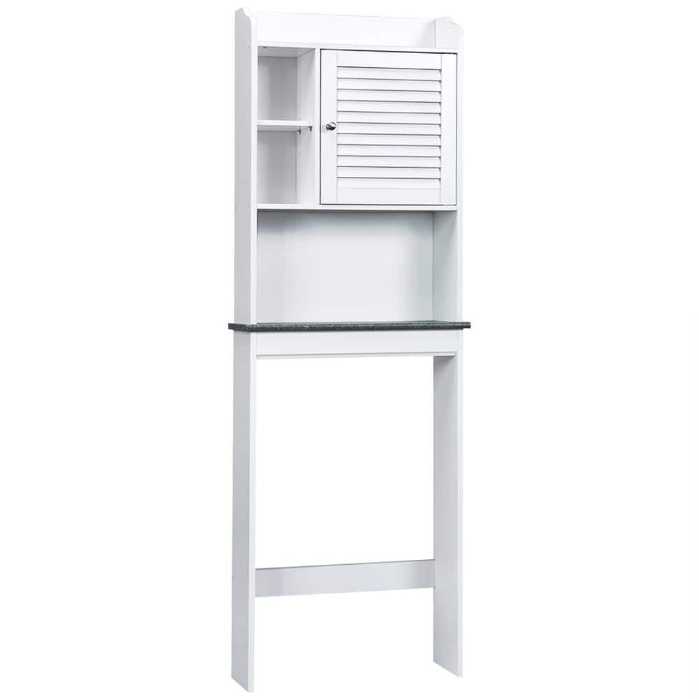 Costway 23.5 in. W x 68.5 in. H x 7.5 in. D White Over-the-Toilet Storage  QD-614-A73 - The Home Depot