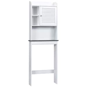 23.5 in. W x 68.5 in. H x 7.5 in. D White Over-the-Toilet Storage