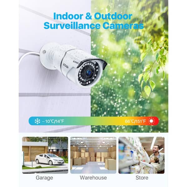 ZOSI 16-Channel 4K POE Security Cameras System with 4TB Hard Drive