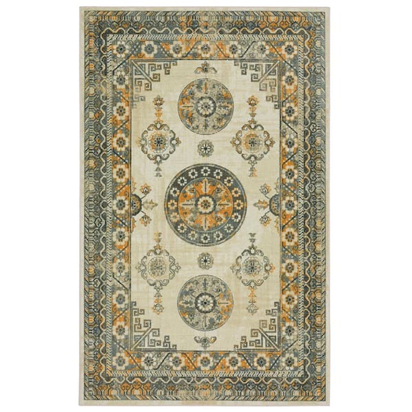 Mohawk Home Ladoga Orange 4 ft. x 6 ft. Oriental Area Rug