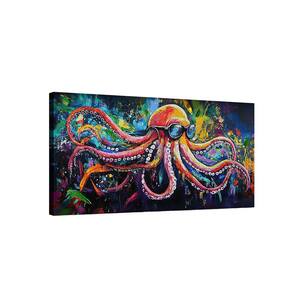 Quadro Su Tela Moderno Con Graffiti Cane Bianco E Nero – 101x50 Cm, Pronto Da Appendere