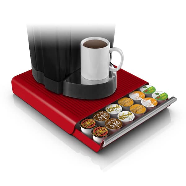 Mind Reader Hero 36-Capacity Red Coffee Pod Storage Drawer TRY02