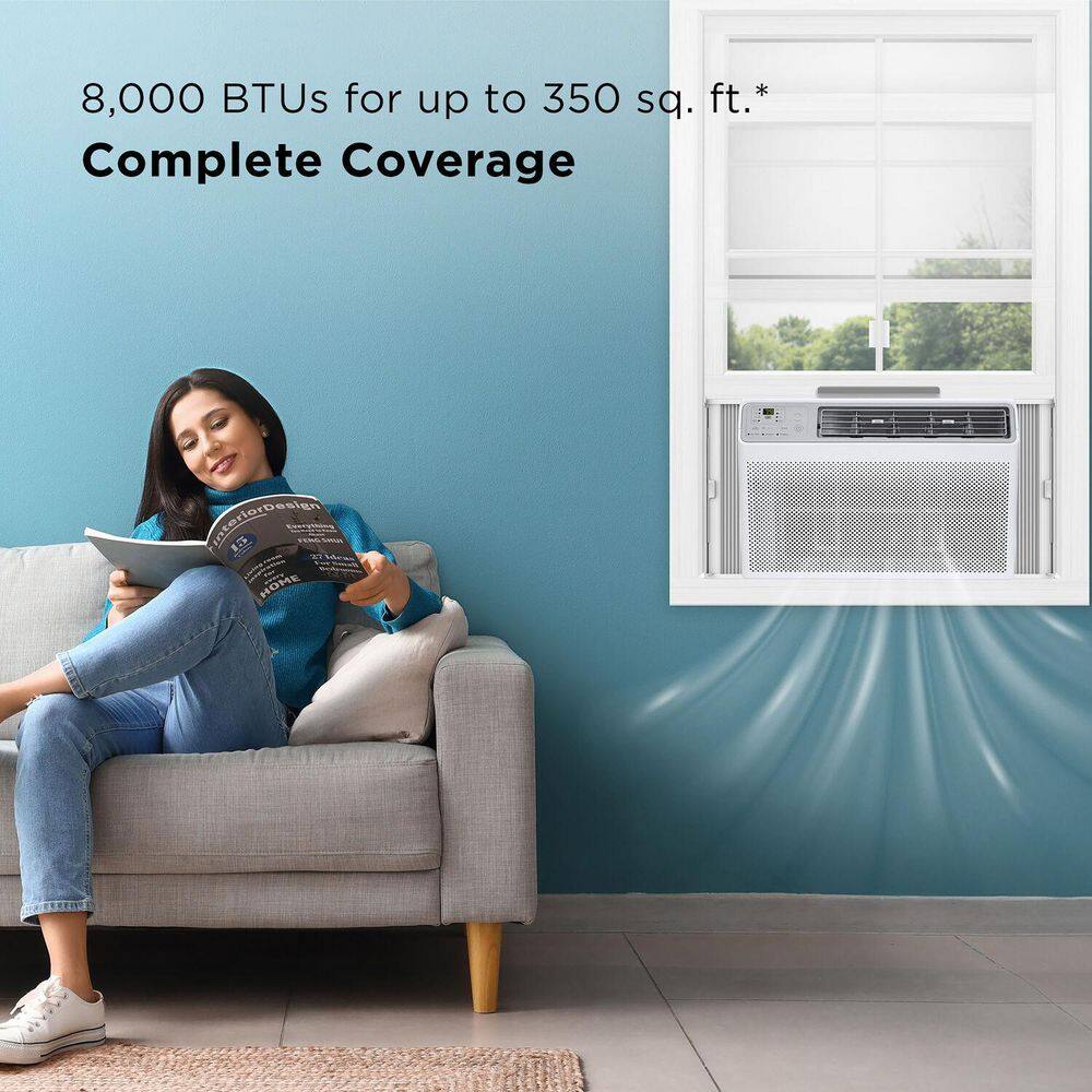 TCL 8000 BTU White Smart Window Air Conditioner with Remote