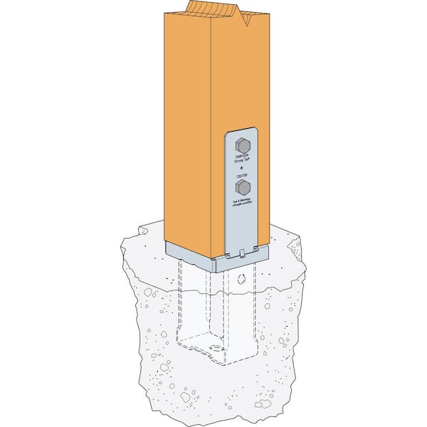 CBST Hot-Dip Galvanized Standoff Column Base for 6 x 6 Lumber