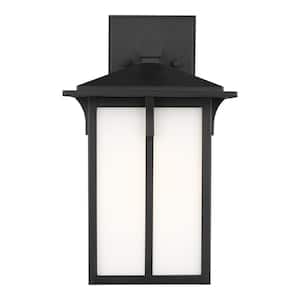 Tomek 1-Light Black Outdoor Wall Lantern