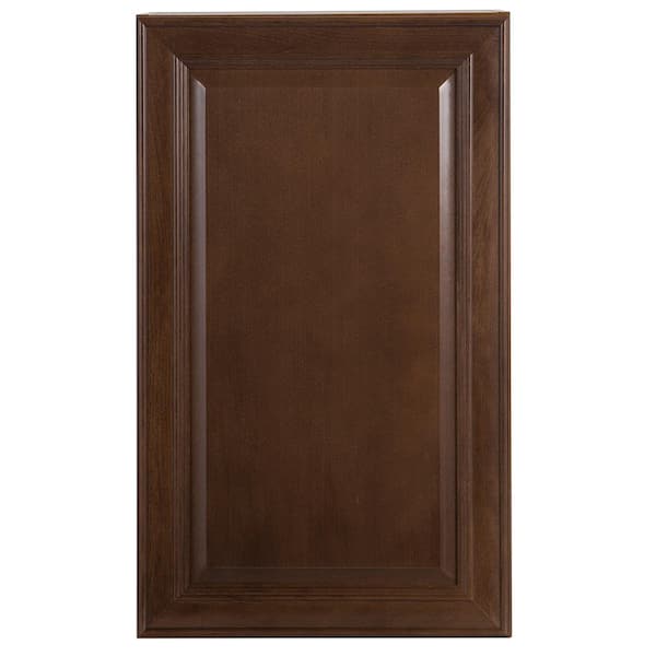 Hampton Bay Benton Assembled 18x30x12 in. Wall Cabinet in Butterscotch