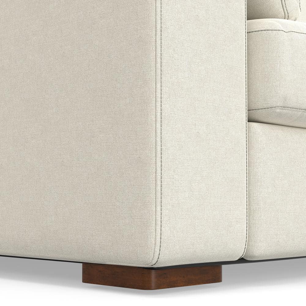 Charlie 78'' Cream Fabric Upholstered Lawson Sofa