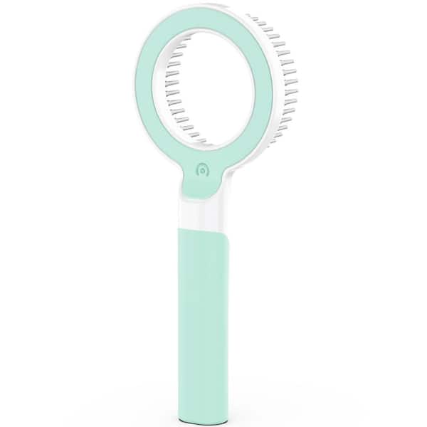 PET LIFE Wagnify 360-Degree and Multi-Directional Modern Grooming Pet Rake Comb in Green