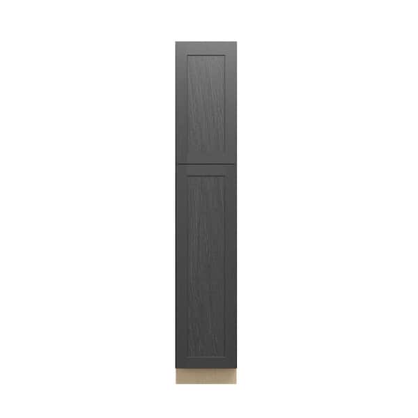 Jamestown Recessed 15 in. W x 84 in. H x 24 in. D in Espresso Plywood Assembled Pantry Cabinet