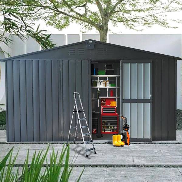 ETRO シルク バンダナ キルティング中綿ベスト チャコール 38 ToolCat 11 ft. W x 9 ft. D Outdoor Metal Shed Tool Storage Room