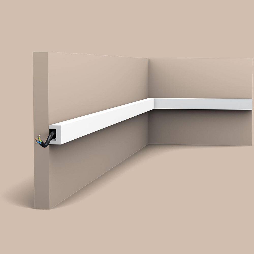 Primed White Polystyrene Crown Moulding Set of 3