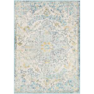 Kassandra Teal/Saffron 6 ft. 7 in. x 9 ft. Area Rug