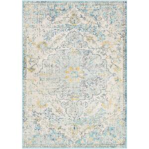 Demeter Teal/Saffron 6 ft. 7 in. x 9 ft. Area Rug